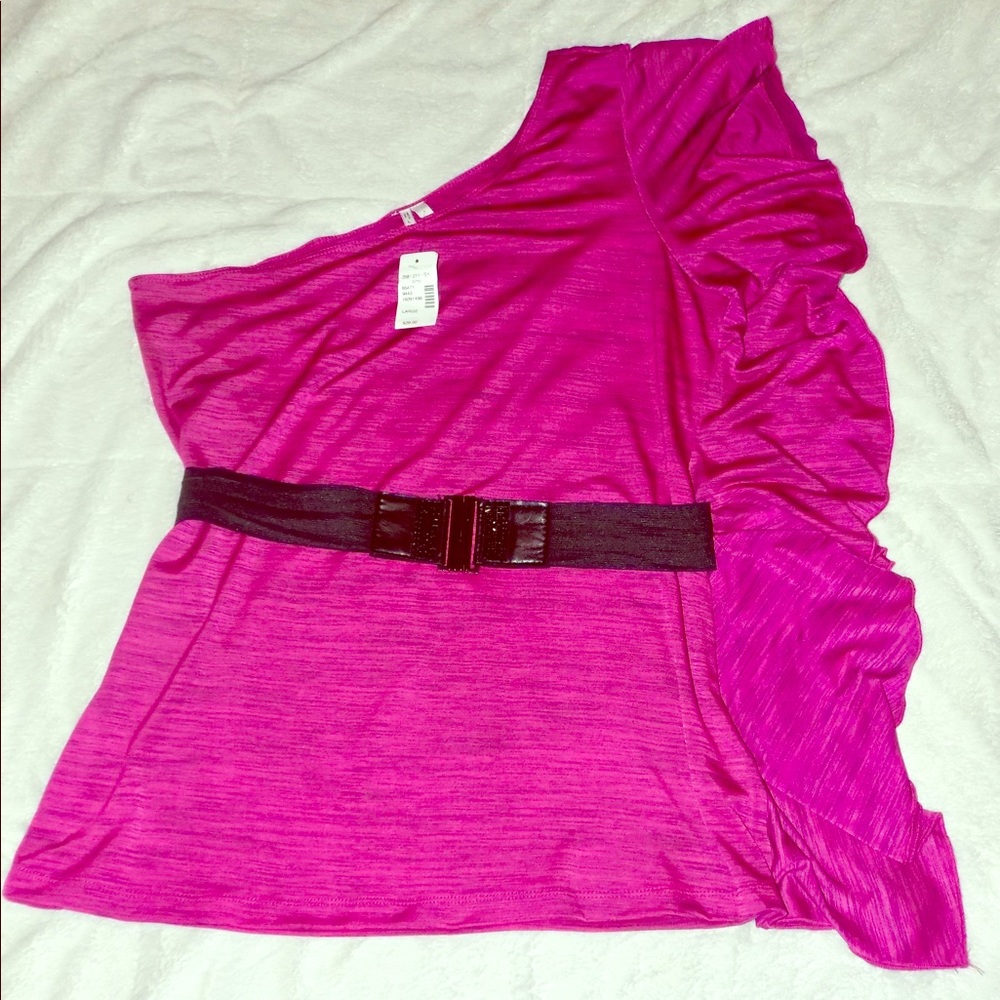 Maurice’s One Shoulder Belted Blouse